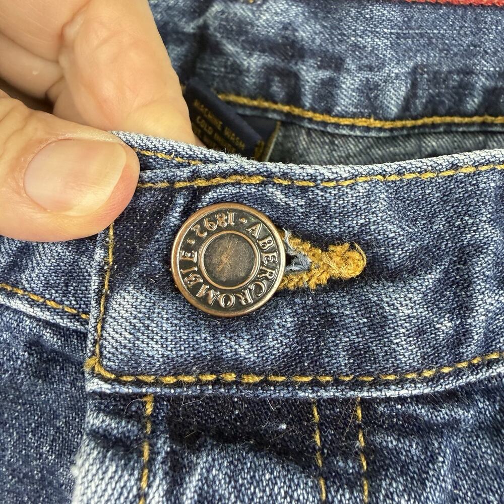 Vtg Abercrombie & Fitch 1892 Jeans Women 8R Bootcut Button Fly Distressed USA - Picture 13 of 16